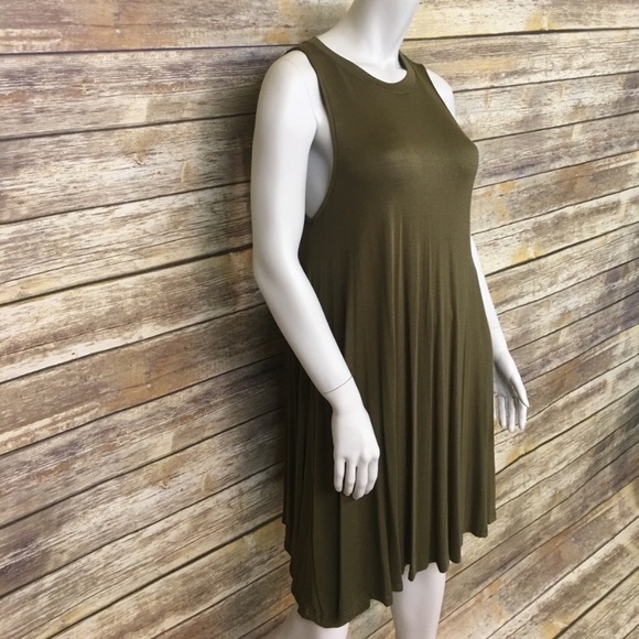 🍍Green Stretchy Flowy Tank Dress - Picture 2 of 6